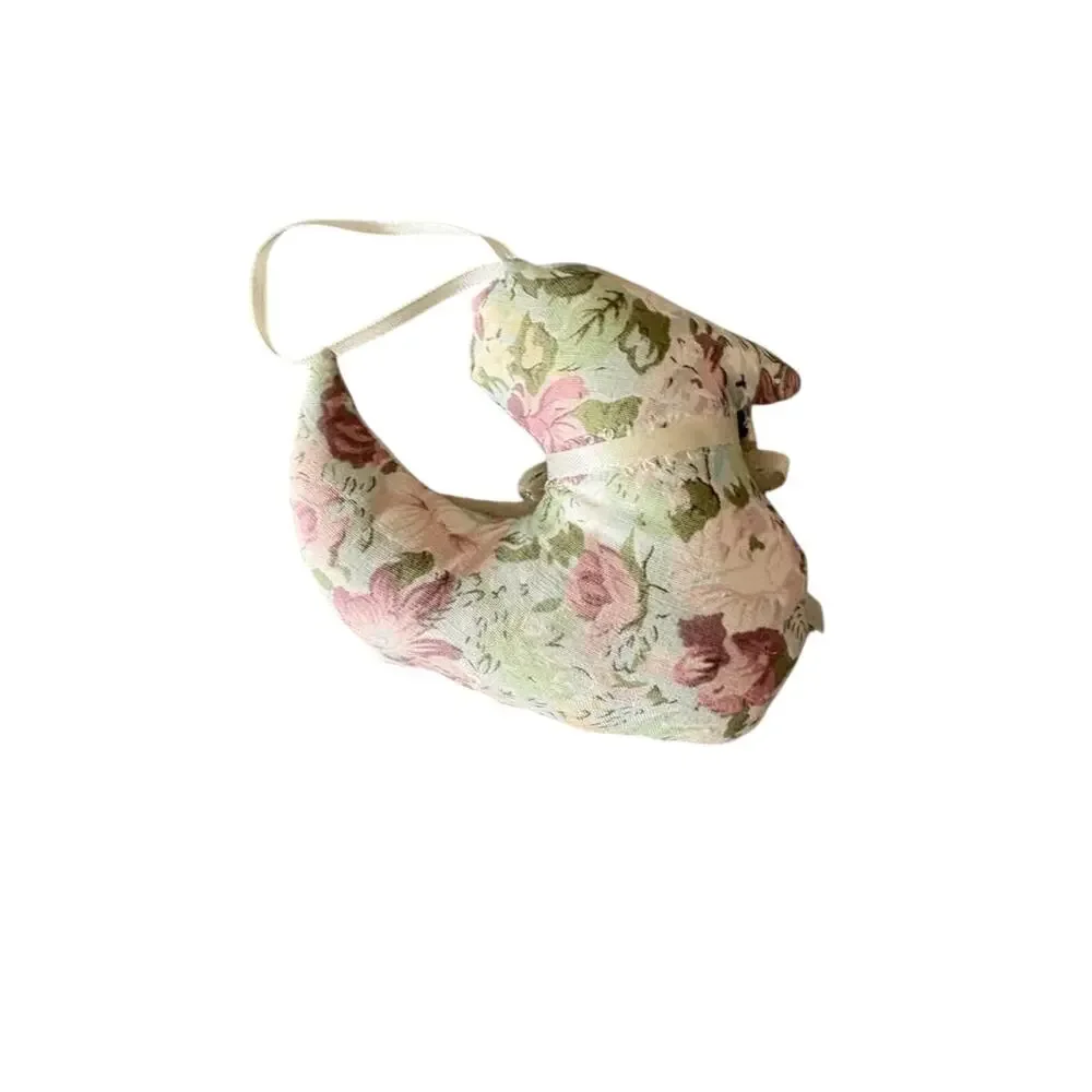 Vintage Handmade Floral Fabric Goose Duck Ornament Hanging Country